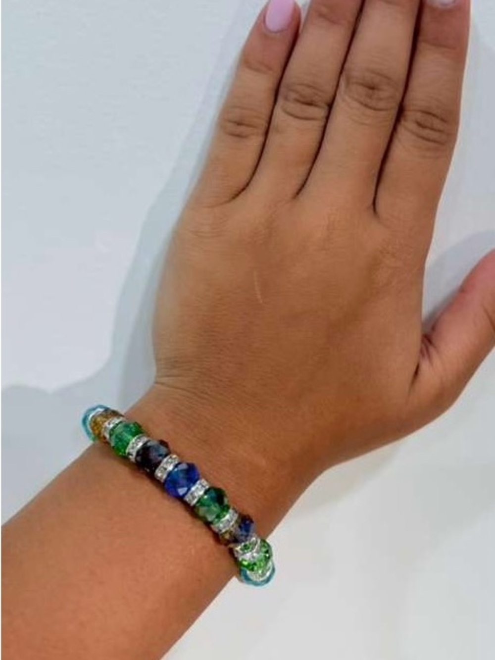 Multicolor Crystal Bead Bracelet - Women Jewelry- Stackable